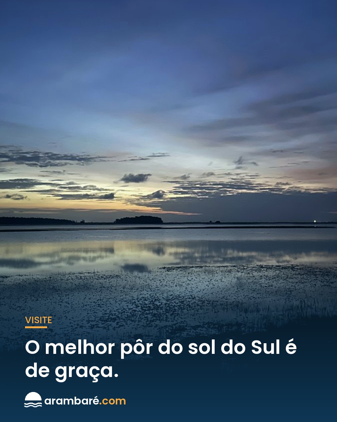 O melhor pôr do sol do Sul é de graça. 🌅 Todo fim de tarde, a oeste da cidade, sobre os campos